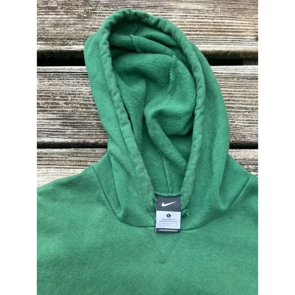 Vintage Y2K Nike Center Swoosh Hoodie Green Pullover Sweatshirt Men Lg 25